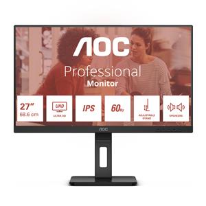 AOC E3 U27E3UF Monitor PC 68,6 cm (27) 3840 x 2160 Pixel 4K Ultra HD LED Nero