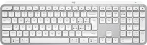 Logitech MX Keys S tastiera Universale RF senza fili + Bluetooth QWERTY Italiano Alluminio, Bianco