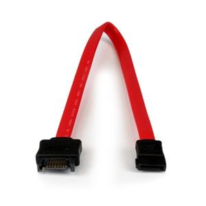 StarTech.com 0.3m SATA cavo SATA SATA 7-pin Nero, Rosso