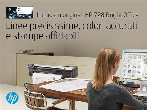 HP Cartuccia inchiostro giallo DesignJet 728, 130 ml