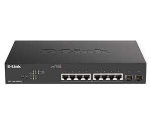 D-Link DGS-1100-10MPV2 switch di rete Gestito L2 Gigabit Ethernet (10/100/1000) Supporto Power over Ethernet (PoE) 1U Nero