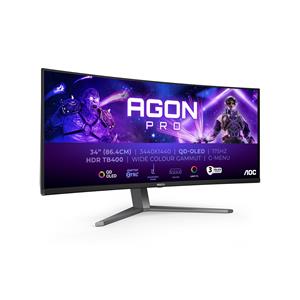 AOC AGON PRO AG346UCD Monitor PC 86,4 cm (34) 3440 x 1440 Pixel Wide Quad HD QD-OLED Nero, Grigio