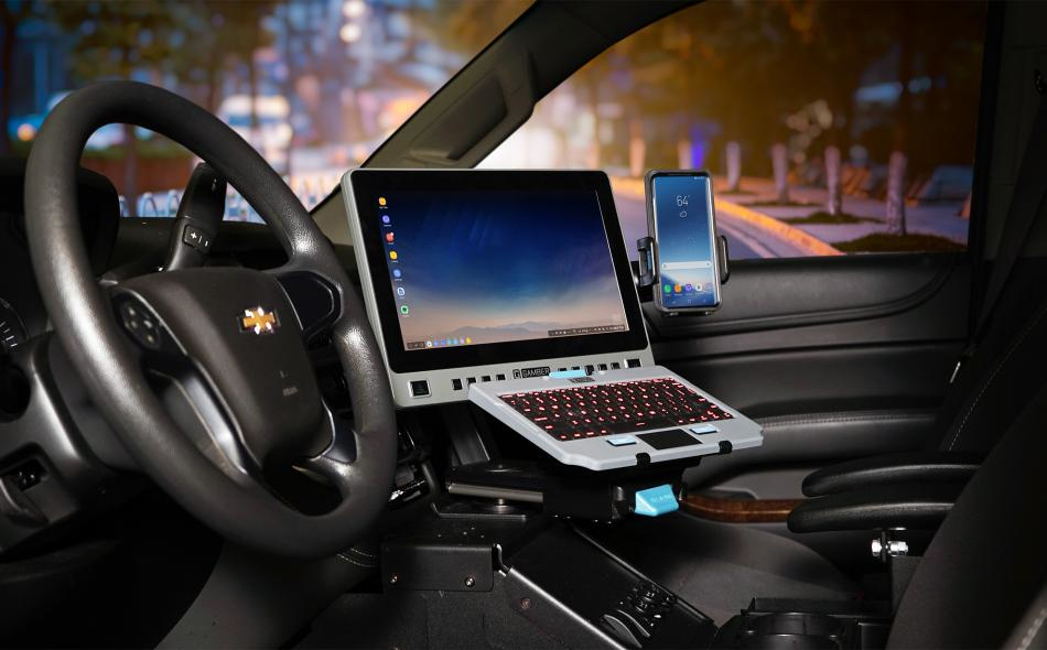 Gamber-Johnson 7160-1683-01 tastiera per dispositivo mobile QWERTY Inglese UK USB Nero, Grigio