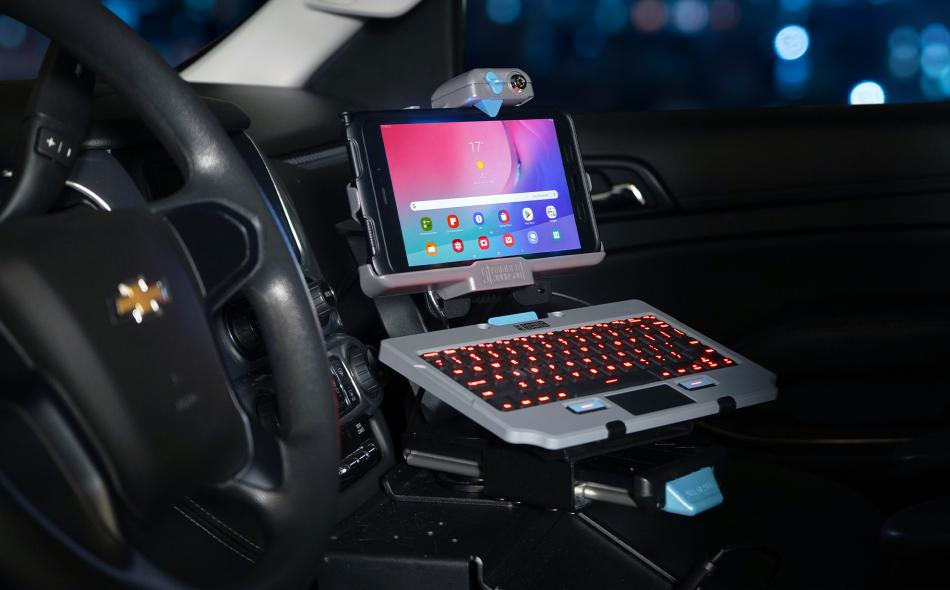 Gamber-Johnson 7160-1683-01 tastiera per dispositivo mobile QWERTY Inglese UK USB Nero, Grigio