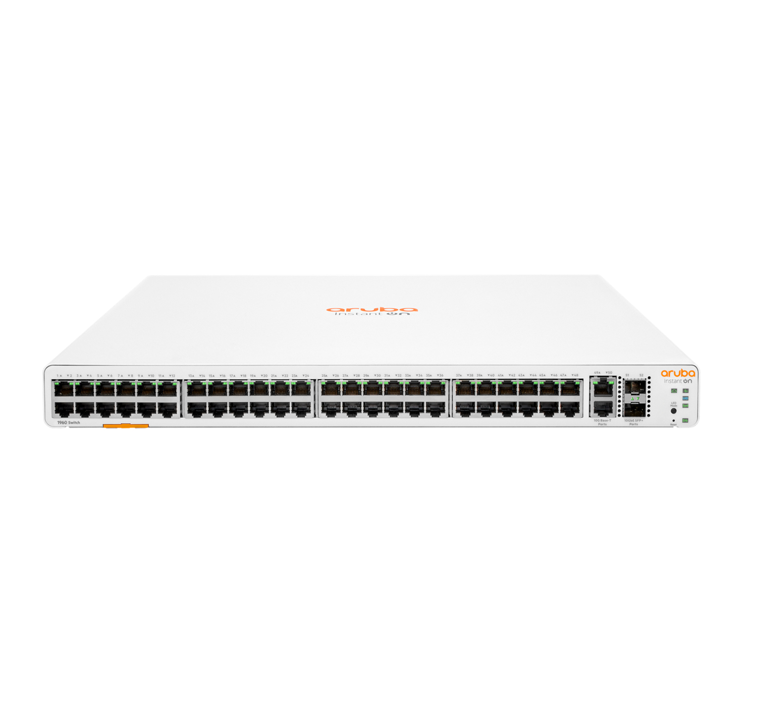 HPE Aruba Networking Aruba Instant On 1960 48G 2XGT 2SFP+ Gestito L2+ Gigabit Ethernet (10/100/1000) 1U Bianco