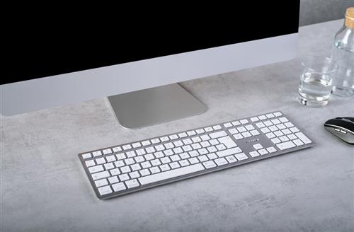 CHERRY KW 9100 SLIM FOR MAC tastiera Universale USB + Bluetooth QWERTY Nordic Argento