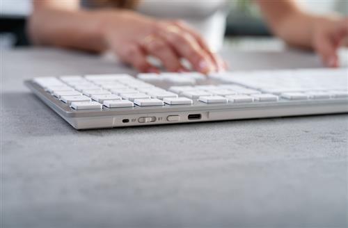 CHERRY KW 9100 SLIM FOR MAC tastiera Universale USB + Bluetooth QWERTY Nordic Argento