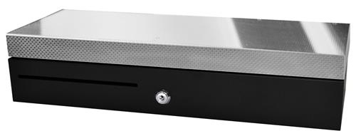 FLIP LID CASH DRAWER SS FRONT BLACK 460X170X100 RJ11 CABLE