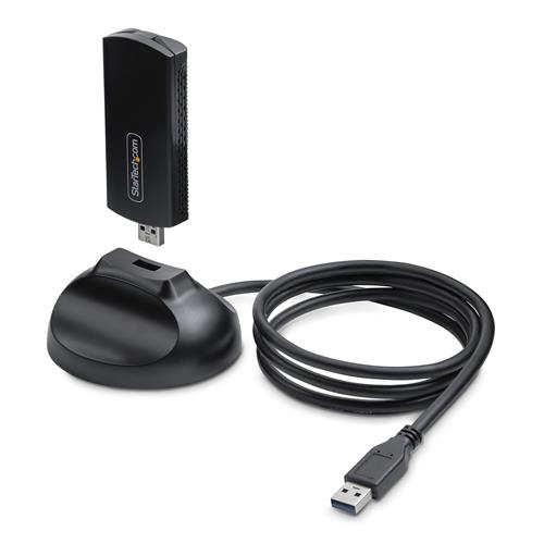 StarTech.com Chiavetta Wi-Fi 6E USB/Dongle per PC Desktop/Laptop, NIC wireless con antenna pieghevole, adattatore WiFi con supporto 802.11 b/g/n/ac/ax, compatibile con reti a 2,4/5/6 GHz