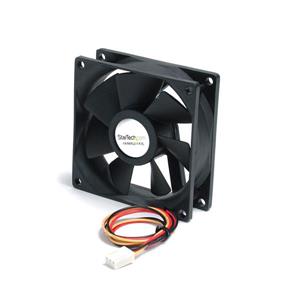 StarTech.com FAN8X25TX3L sistema di raffreddamento per computer Case per computer Ventilatore 8 cm Nero