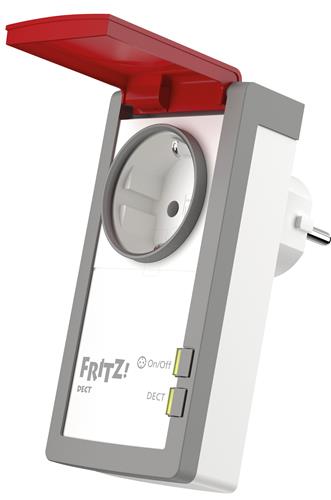 FRITZ!DECT 210 INT presa intelligente 3450 W Grigio, Rosso, Bianco