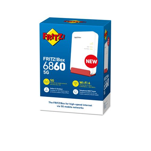 FRITZ!Box 6860 5G Edition International router wireless Gigabit Ethernet Dual-band (2.4 GHz/5 GHz)