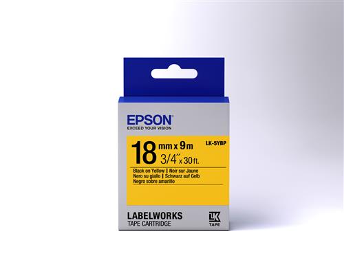 Epson LK-5YBP nastro per etichettatrice Nero su giallo
