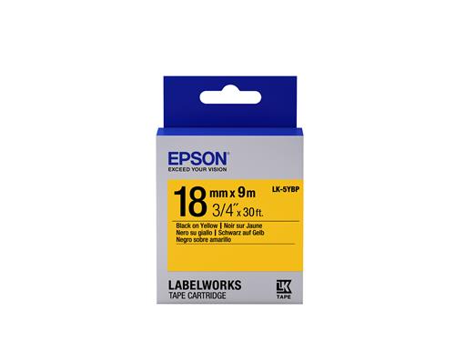 Epson LK-5YBP nastro per etichettatrice Nero su giallo