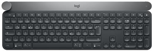 Logitech 920-008498 tastiera Universale RF senza fili + Bluetooth QWERTZ Svizzere Nero, Grigio