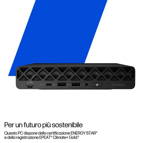 HP EliteDesk 8 Mini G1i AI Wolf Pro Security Edition Intel Core Ultra 9 32 GB DDR5-SDRAM 1 TB SSD Windows 11 Pro Mini PC AI PC Nero