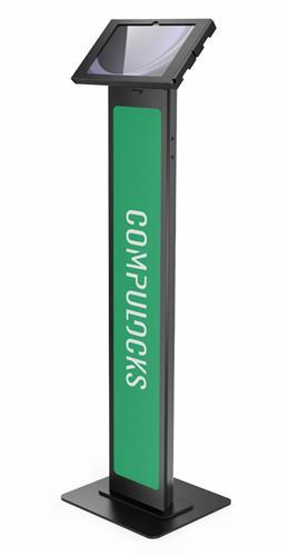 GALAXY TAB A9+ APEX ENCLOSURE BRANDABLE FLOOR STAND - BLACK