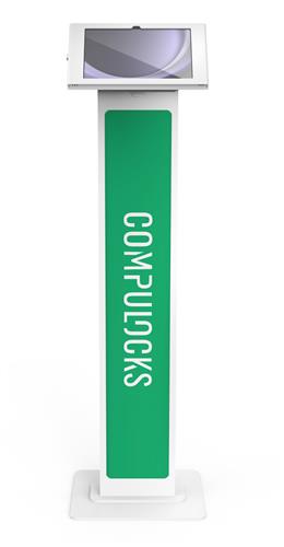 GALAXY TAB A9+ APEX ENCLOSURE BRANDABLE FLOOR STAND - WHITE