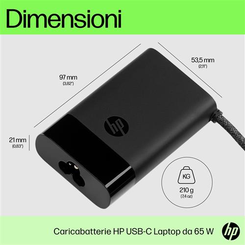 HP USB-C 65W LAPTOP CHARGER ITL