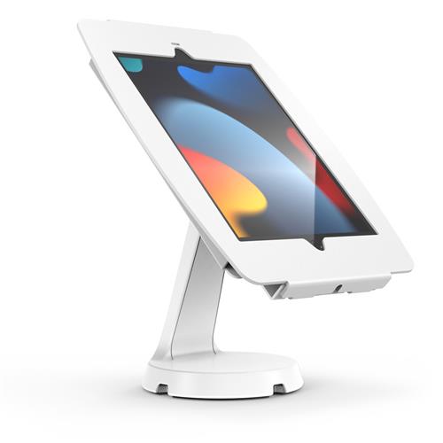 IPAD 10.2IN SPACE ENCLOSURE MAST COUNTER STAND - WHITE