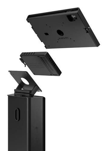 IPAD 10TH-11TH A16 GEN SPACE EN BRANDABLE FLOOR STAND+HUB BLACK