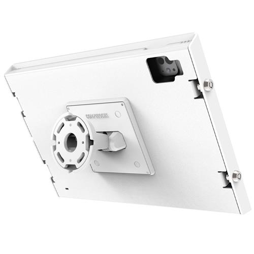 IPAD AIR M2 AND M3 13IN APEX ENCLOSURE TILTING WALL MOUNT WHT