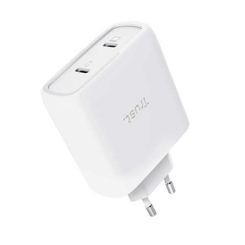 MAXO 65W 2P USB-C GAN CHARGER WHT