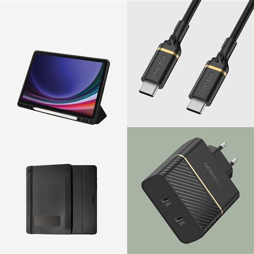 OB REACT FOLIO GALAXY TAB S9+ SAMSUNG BLACK PROPACK