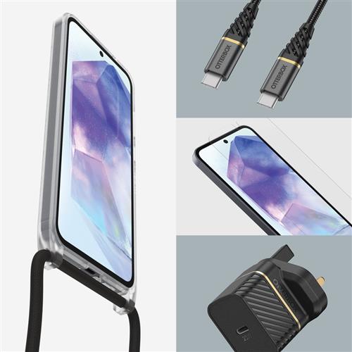 OB REACT NECKLACE GALAXY A55 5G SAMSUNG STARDUST CLEAR