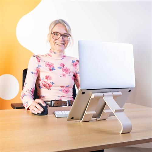 SUPPORTO LAPTOP E TABLET R-GO TREEPOD ERGO MODULARE BIOLOGICO