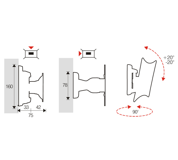 ITB OM06105 Supporto TV a parete 101,6 cm (40