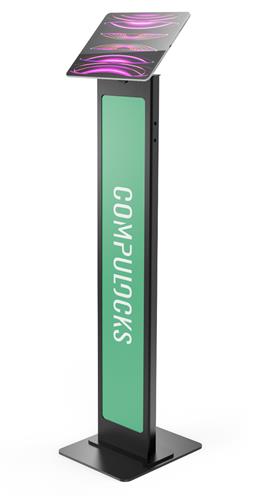 UNIVERSAL INVISIBLE MOUNT BRANDABLE FLOOR STAND - BLACK