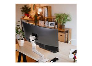 HX DESK MONITOR ARM WHITE .