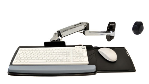 Ergotron LX Wall Mount Keyboard Arm Argento