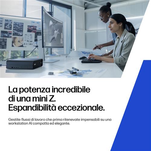 HP Z2 Mini G1i Wolf Pro Security Edition Intel Core Ultra 7 265 32 GB DDR5-SDRAM 1 TB SSD NVIDIA RTX A400 Windows 11 Pro Mini PC Stazione di lavoro AI Workstation, AI PC Nero