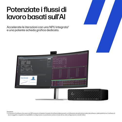 HP Z2 G1i Wolf Pro Security Edition Intel Core Ultra 7 265 32 GB DDR5-SDRAM 1 TB SSD NVIDIA RTX A1000 Windows 11 Pro SFF Stazione di lavoro AI Workstation, AI PC Nero