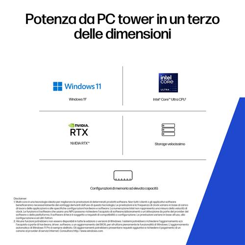 HP Z2 SFF G1i Wolf Pro Security Edition Intel Core Ultra 7 265 32 GB DDR5-SDRAM 1 TB SSD NVIDIA RTX A400 Windows 11 Pro Stazione di lavoro AI Workstation, AI PC Nero