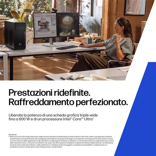 HP Z2 G1i Intel Core Ultra 7 265 16 GB DDR5-SDRAM 512 GB SSD Windows 11 Pro Tower Stazione di lavoro AI Workstation, AI PC Nero