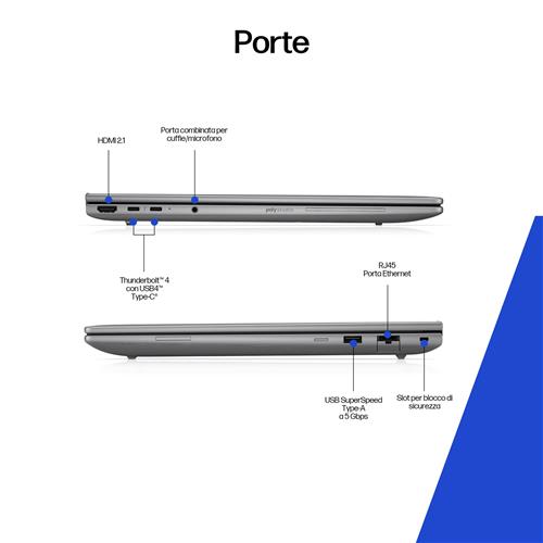 HP ZBook 8 G1ak Wolf Pro Security Edition Copilot+ PC AMD Ryzen AI 7 PRO 350 Workstation mobile 35,6 cm (14