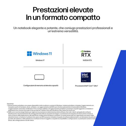 HP ZBook 8 G1i Wolf Pro Security Edition Intel Core Ultra 7 255H Workstation mobile 35,6 cm (14