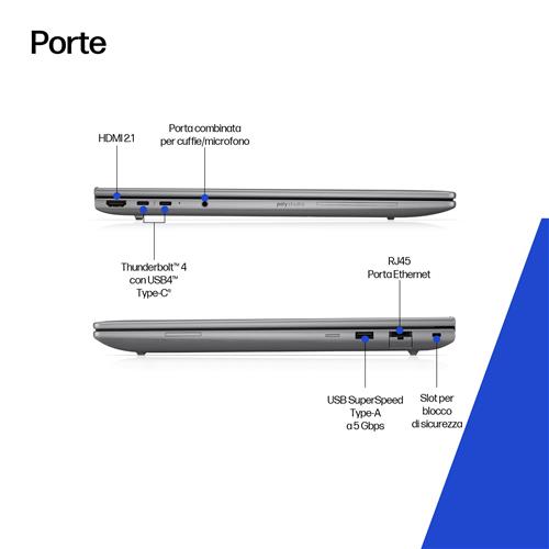 HP ZBook 8 G1i Wolf Pro Security Edition Intel Core Ultra 7 255H Workstation mobile 35,6 cm (14