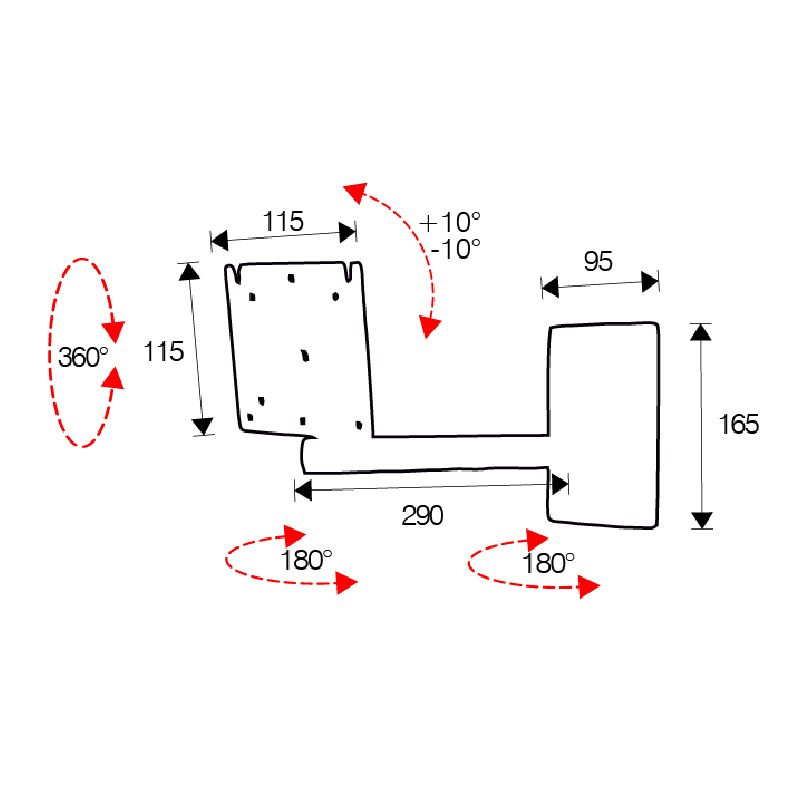 ITB OM07014 Supporti a parete per TV 76,2 cm (30