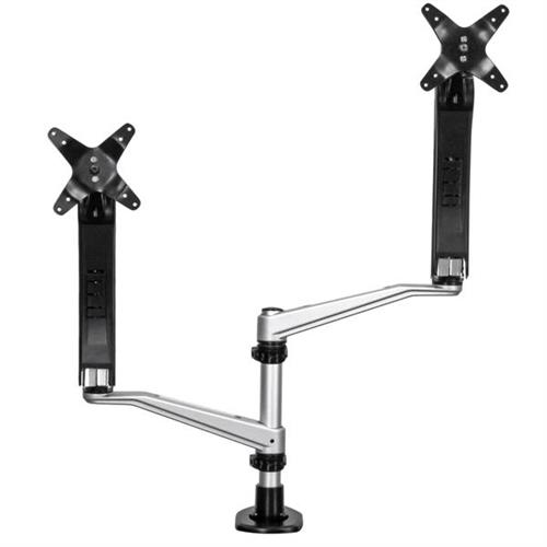 StarTech.com ARMDUAL30 Supporti a parete per TV 76,2 cm (30) Scrivania Nero, Argento