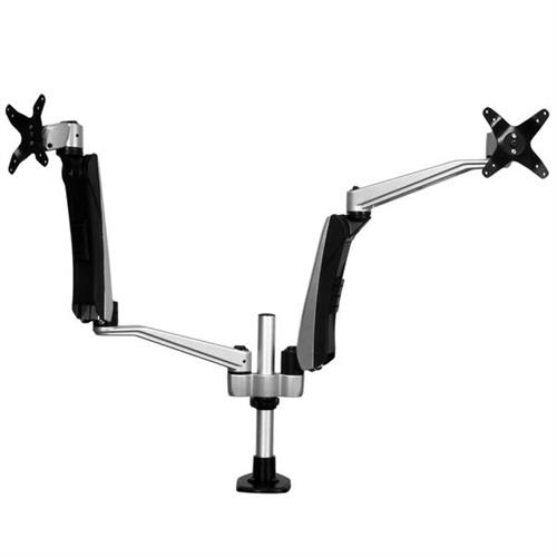 StarTech.com ARMDUAL30 Supporti a parete per TV 76,2 cm (30) Scrivania Nero, Argento