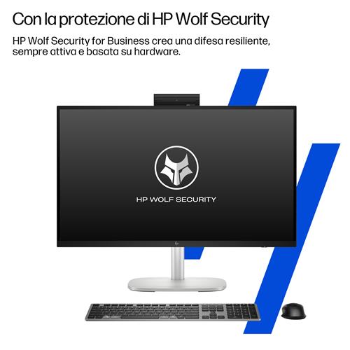 HP EliteStudio 8 All-in-One G1i 27 inch Desktop AI PC Wolf Pro Security Edition Intel Core Ultra 7 24 GB DDR5-SDRAM Wi-Fi 7 (802.11be)