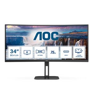 AOC V5 CU34V5C/BK LED display 86,4 cm (34) 3440 x 1440 Pixel Wide Quad HD Nero