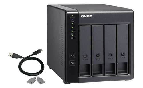 QNAP TR-004 contenitore di unità di archiviazione Box esterno HDD/SSD Nero 2.5/3.5