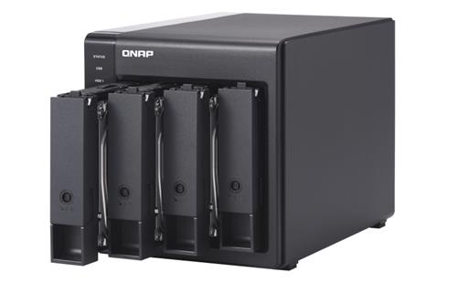 QNAP TR-004 contenitore di unità di archiviazione Box esterno HDD/SSD Nero 2.5/3.5