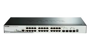 D-Link DGS-1510-28P switch di rete Gestito L3 Gigabit Ethernet (10/100/1000) Supporto Power over Ethernet (PoE) Nero