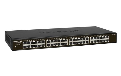 NETGEAR GS348 Non gestito Gigabit Ethernet (10/100/1000) 1U Nero